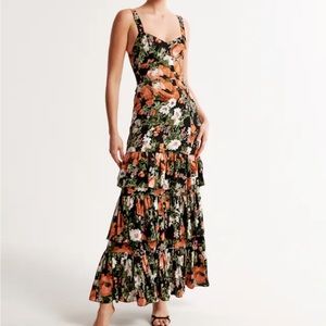 Abercrombie & Fitch A&F Ruffled tiered maxi dress